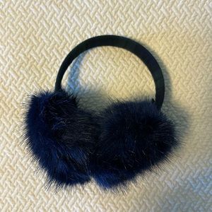 J crew plaid navy earmuffs